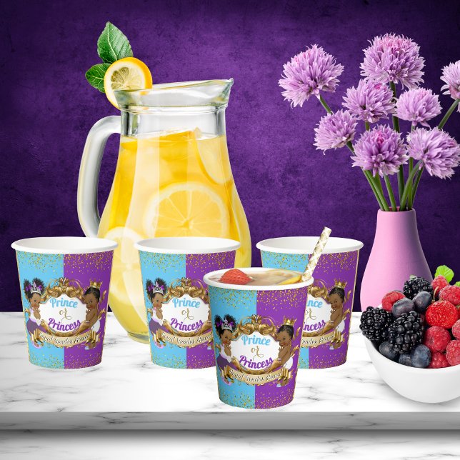 Vasos De Papel El género real africano revela morado y azul (Subido por el creador)