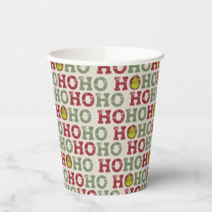 Vasos De Papel El Grinch Patrón Ho Ho Ho