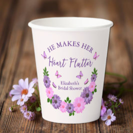 Vasos De Papel Él hace que su corazón revolotee Despedida de solt
