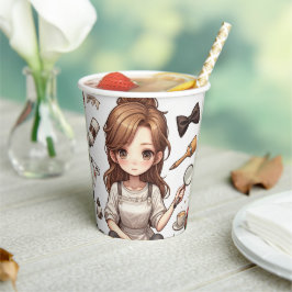 Vasos De Papel El hombre, la mujer nunca. 1 taza de papel