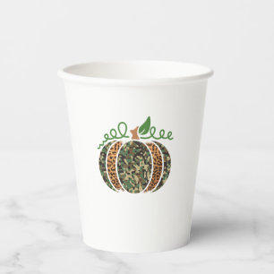 Vasos De Papel El leopardo de las calabazas imprime el día de acc