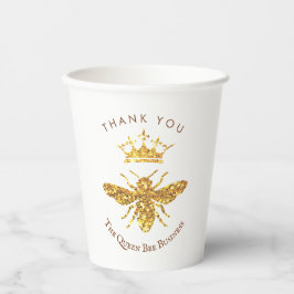Vasos De Papel el logo de la abeja reina
