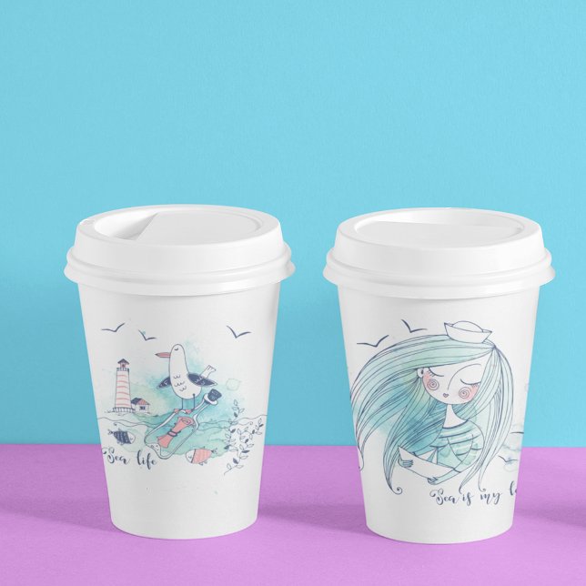 Vasos De Papel El mar es mi amor (Subido por el creador)