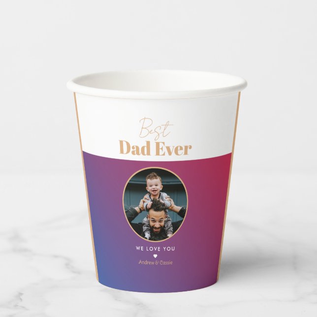 Vasos De Papel El mejor padre de la historia (Anverso)