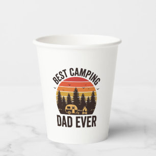 Vasos De Papel El mejor papá de camping de todos los tiempos dise