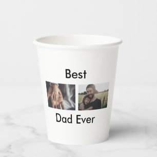 Vasos De Papel el mejor papá, el feliz día del padre, agrega tu f