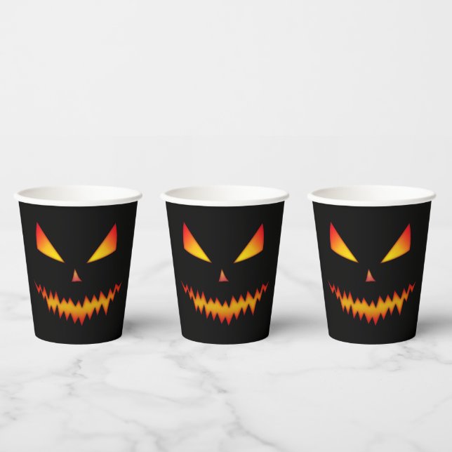 Vasos De Papel El miedo de Guay Jack O'Lantern frente a Halloween (Multi)