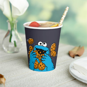 Vasos De Papel El Monstruo de las Galletas Comiendo Todas las Gal