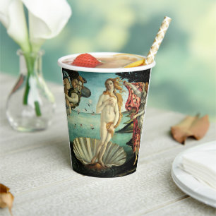 Vasos De Papel El nacimiento de Venus por Sandro Botticelli