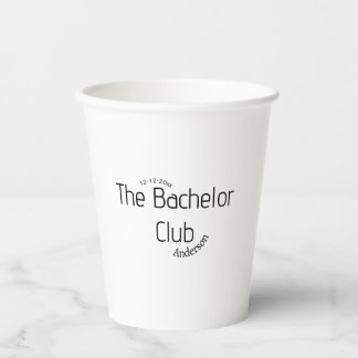 Vasos De Papel el nombre del club de soltero año elegante de moda