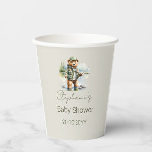 Vasos De Papel El pescador de Teddy Bear Reel entusiasmado Baby S