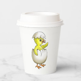 Vasos De Papel El pollito de Pascua recién nacido