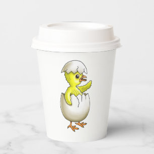 Vasos De Papel El pollito de Pascua recién nacido
