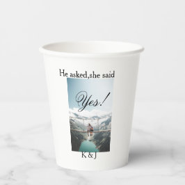 Vasos De Papel Él preguntó ella dijo que sí nombre de estilo de f