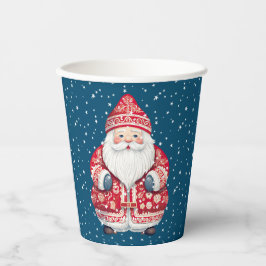 Vasos De Papel El pueblo escandinavo Santa Claus