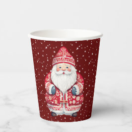 Vasos De Papel El pueblo escandinavo Santa Claus