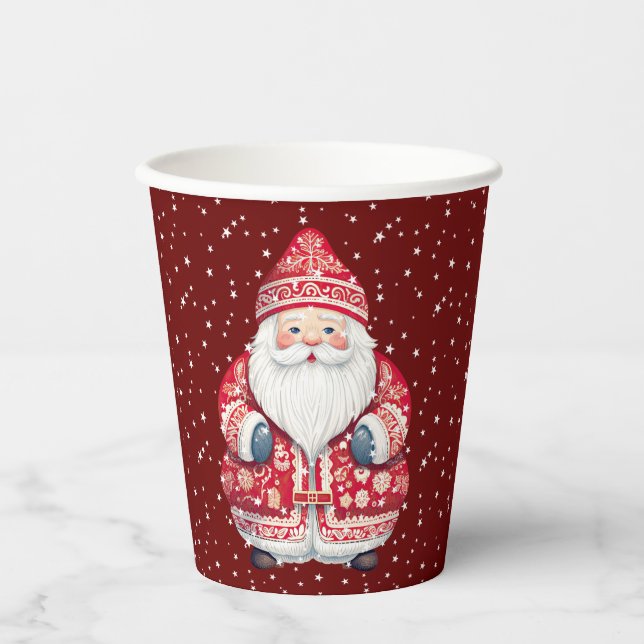 Vasos De Papel El pueblo escandinavo Santa Claus (Anverso)