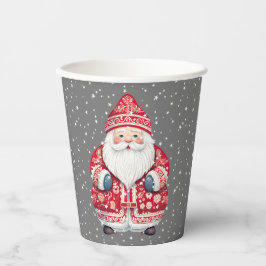 Vasos De Papel El pueblo escandinavo Santa Claus