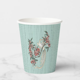 Vasos De Papel El romance de la seda Aqua