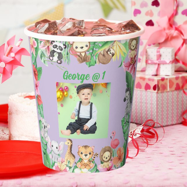 Vasos De Papel El Safari salvaje de una selva tema Fiesta de cump (Subido por el creador)