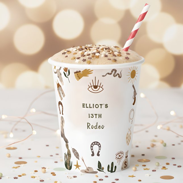 Vasos De Papel El salvaje cumpleaños del vaquero rodeo occidental (Subido por el creador)