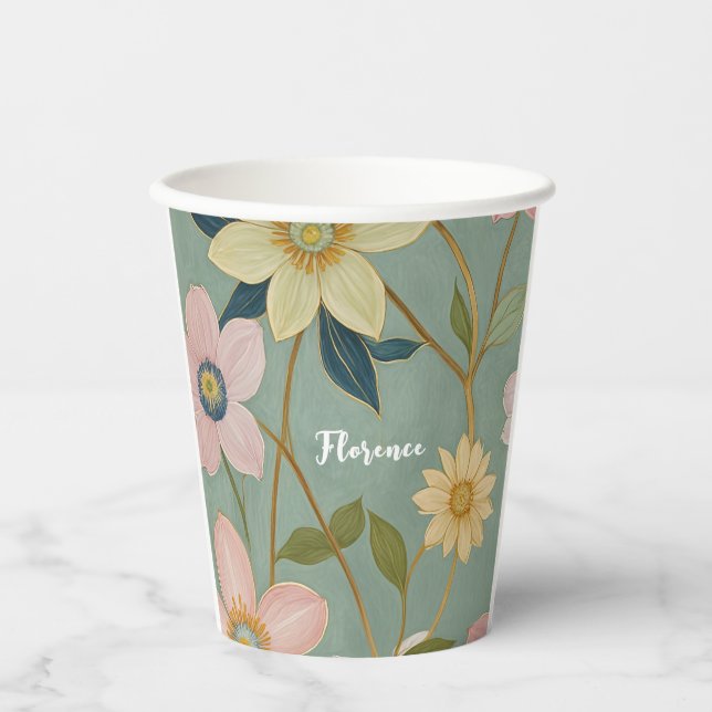 Vasos De Papel El suave despertar de la primavera personalizado (Anverso)