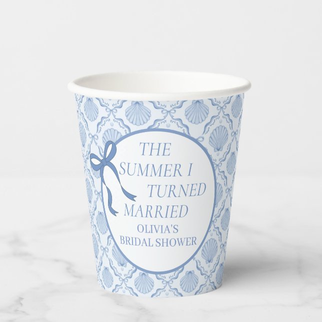 Vasos De Papel El verano que me casé Despedida de soltera costera (Anverso)