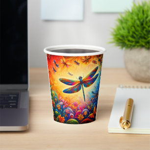 Vasos De Papel El viaje de la libélula