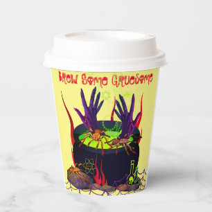 Vasos De Papel Elaborar un café espantoso o divertido