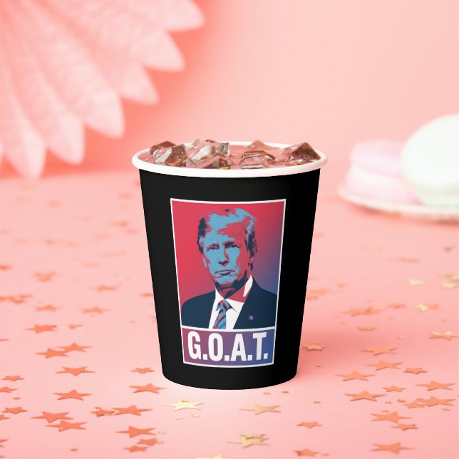 Vasos De Papel Elecciones de Trump GOAT 2024 (in situ)