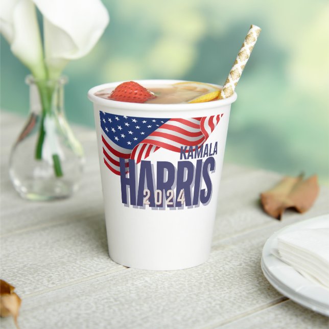 Vasos De Papel Elecciones Harris 2024 (in situ)