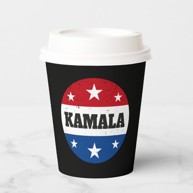 Vasos De Papel Elecciones Kamala Harris 2024 V (Anverso)