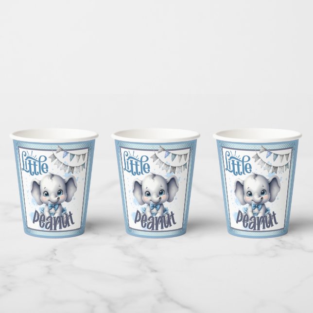 Vasos De Papel Elefante azul dulce - cacahuete pequeño (Multi)