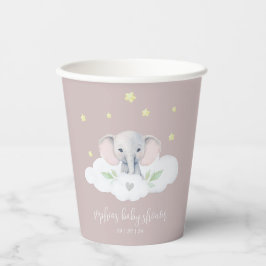 Vasos De Papel Elefante Chica rosado de Little Peanut Baby Shower