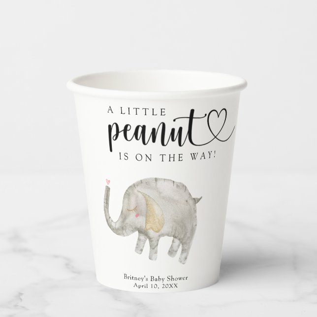 Vasos De Papel Elefante globo acuarela  (Anverso)