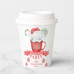 Vasos De Papel Elefantes Blancos Navidades