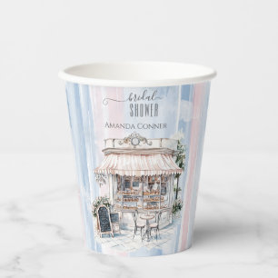Vasos De Papel Elegance French Cafe Bridal Shower
