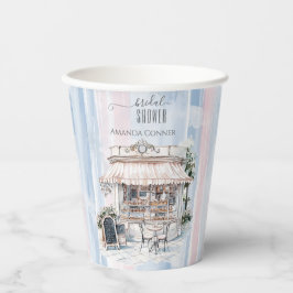 Vasos De Papel Elegancia Bridal Shower Café Francés