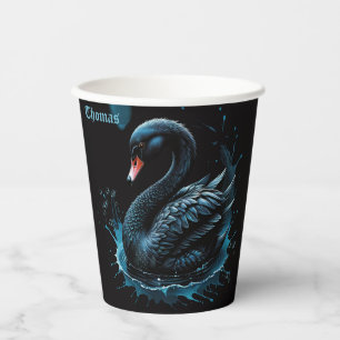 Vasos De Papel Elegancia en movimiento, el cisne negro, 