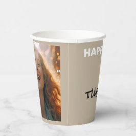 Vasos De Papel Elegancia silenciosa calma piedra feliz cumpleaños