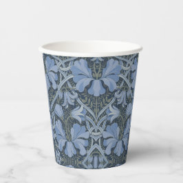 Vasos De Papel Elegant Blue Watercolor Floral Pattern