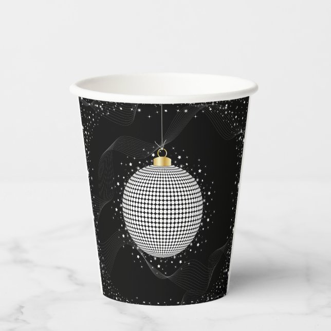 Vasos De Papel Elegant Disco Ball Christmas Ornament (Anverso)