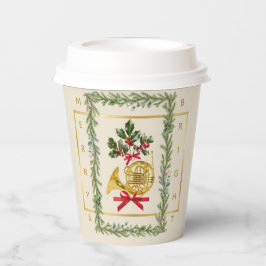 Vasos De Papel Elegant French Horn Christmas Irish Cream