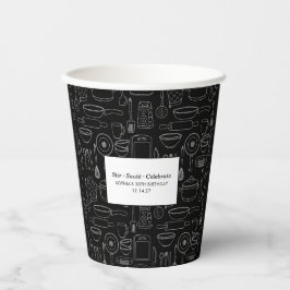 Vasos De Papel Elegant Modern Cooking Party Chef Birthday Party
