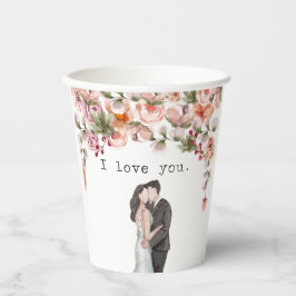 Vasos De Papel Elegante acuarela acuática floral