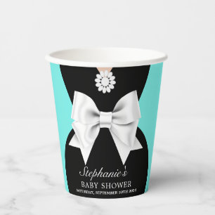 Vasos De Papel Elegante Aqua Verde azulada Fancy Glam Tiffany Bab