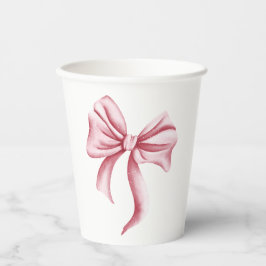 Vasos De Papel Elegante Baby Shower de color rosa Minimalista