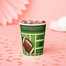 Vasos De Papel Elegante Baby Shower de Fútbol Touchdown