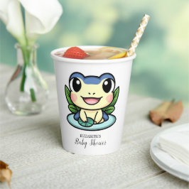 Vasos De Papel Elegante Baby Shower de rana mágica