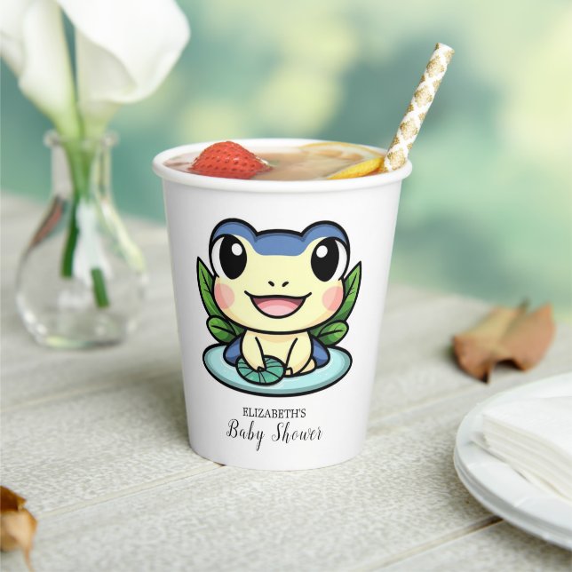 Vasos De Papel Elegante Baby Shower de rana mágica (in situ)